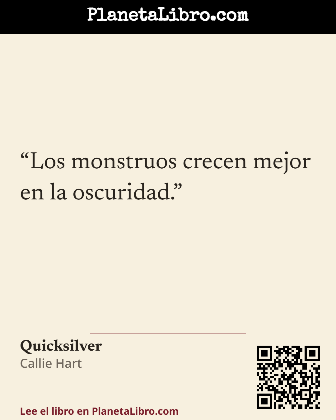 «Los monstruos crecen mejor en la oscuridad.». Quicksilver