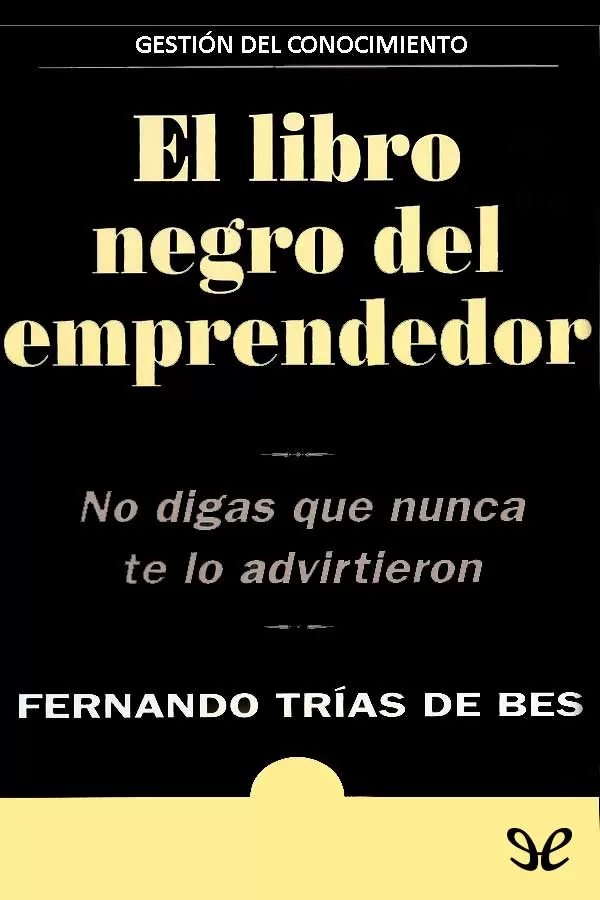 El libro negro del emprendedor 