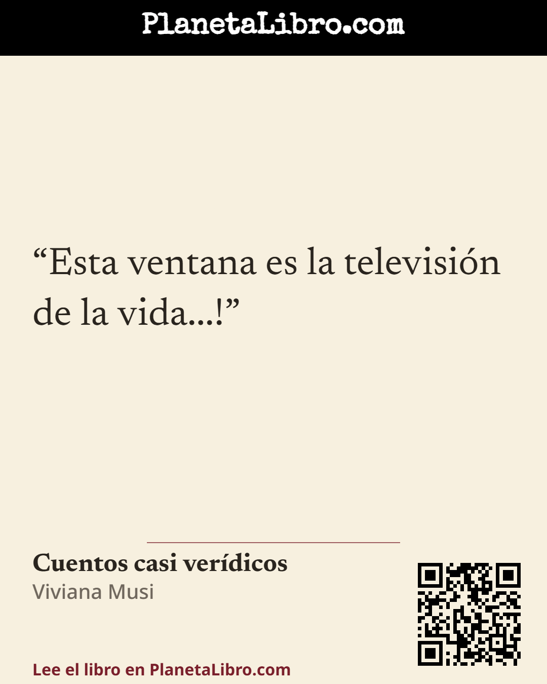«Esta ventana es la televisi�n de la vida...!». Cuentos casi ver�dicos